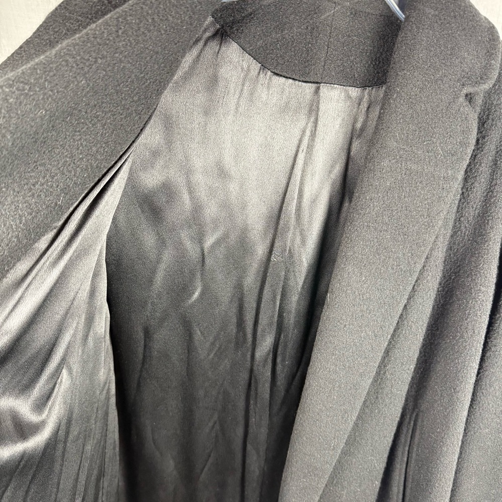 Cashmere Black Women's S Coat 1950s 1960s - Picture 6 of 10